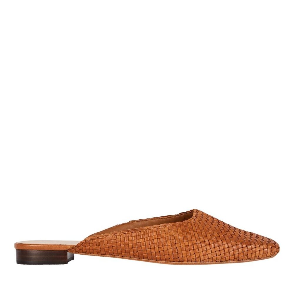 Loeffler Randall Zosia Square-Toe Woven Leather Mules - NEW
